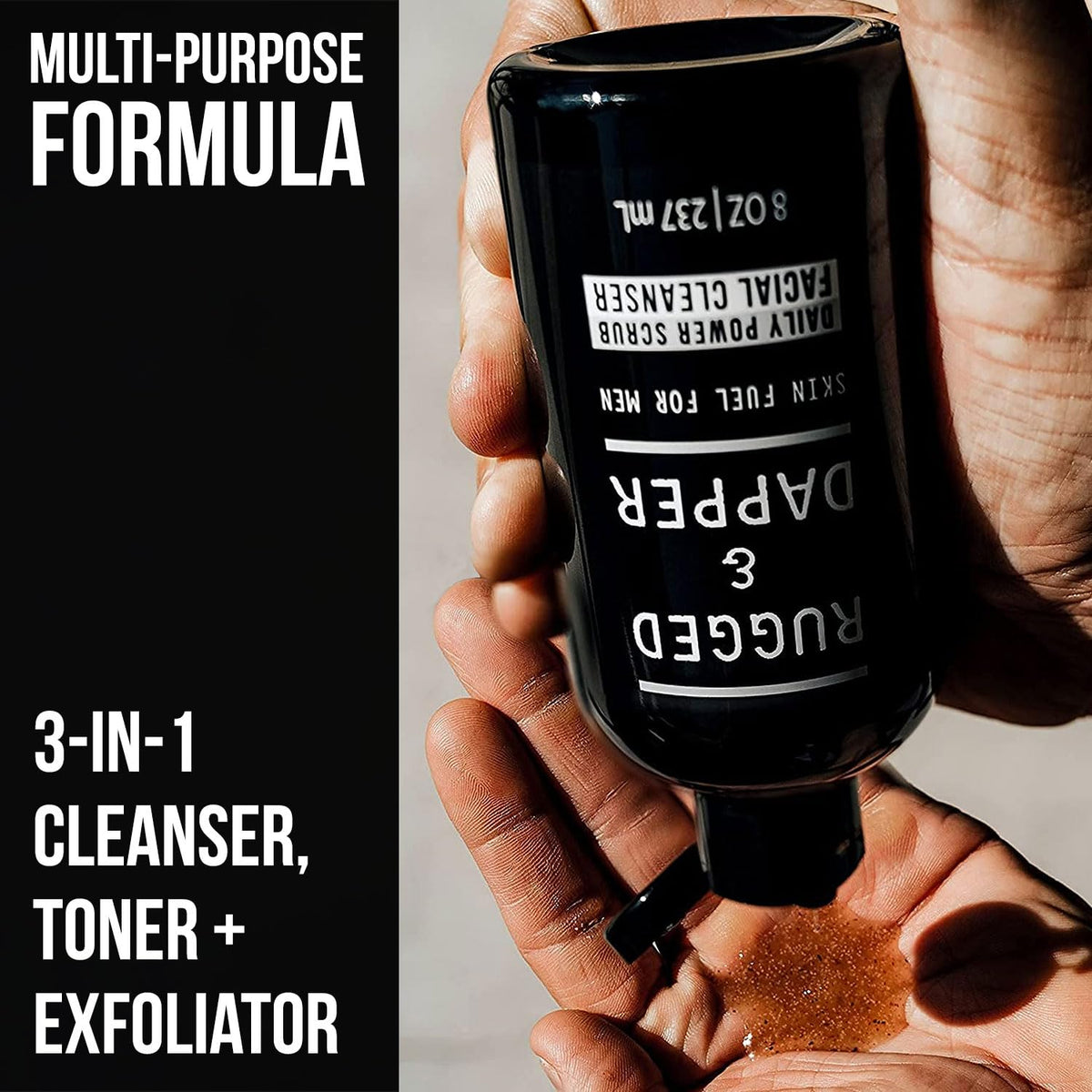 RUGGED & DAPPER Daily Duo Skincare Set for Men | Includes Age + Damage Defense Moisturizer & Daily Power Scrub Face Wash