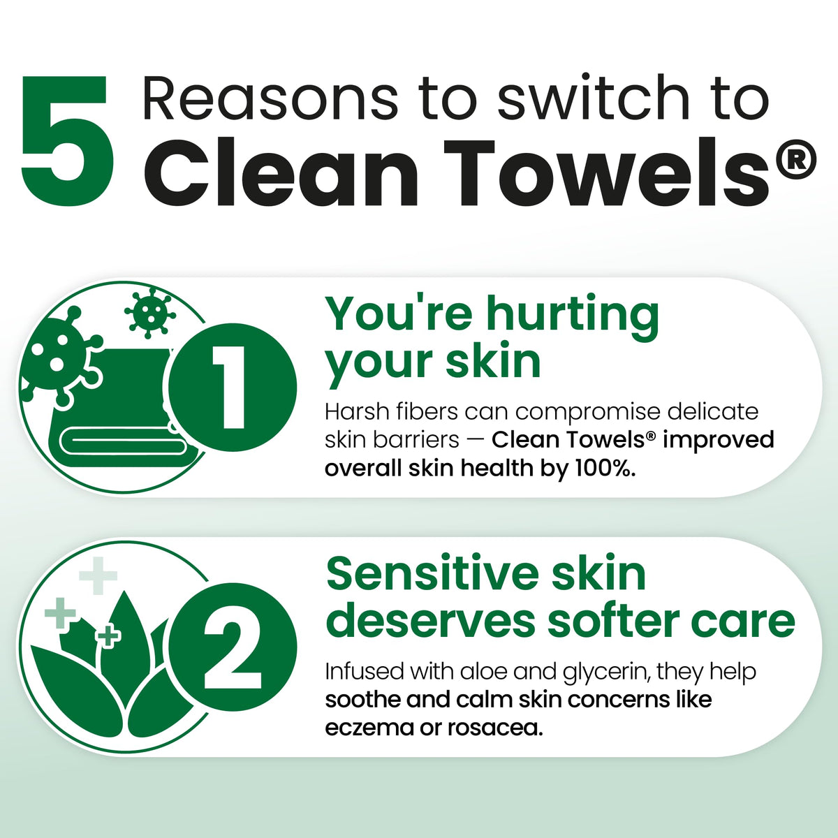 Clean Skin Club Clean Towels XL®, 100% USDA Biobased Face Towel, Disposable Face Towelette, Eczema Association Accepted, Makeup Remover Dry Wipes, Ultra Soft, 50 ct per pack, 4 Packs, 200 Ct Total
