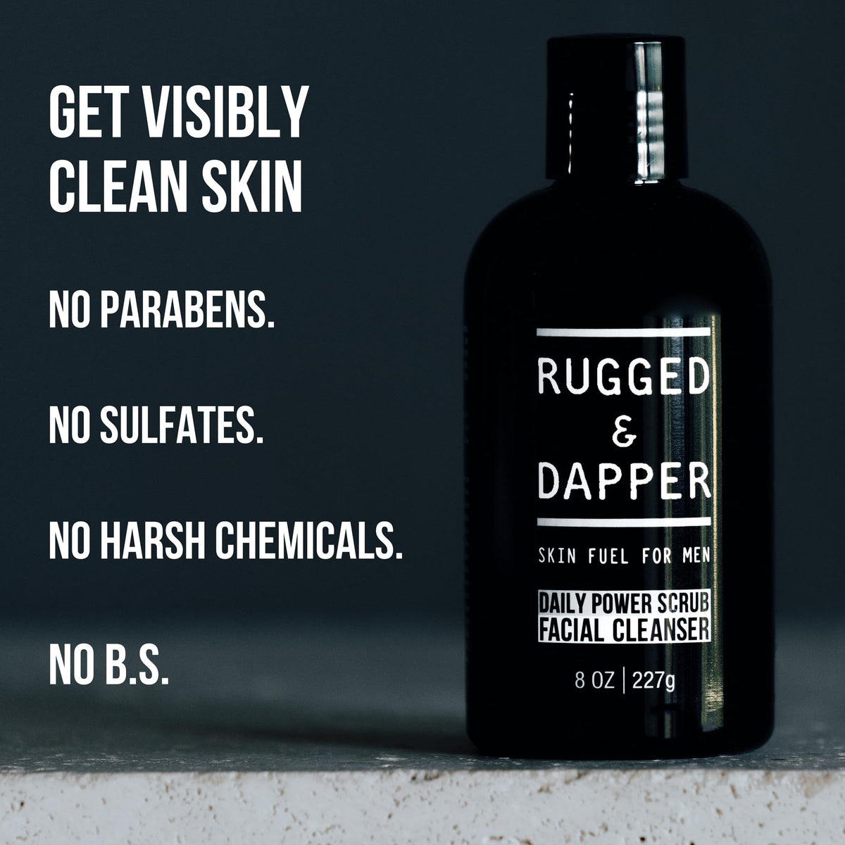 RUGGED & DAPPER Daily Duo Skincare Set for Men | Includes Age + Damage Defense Moisturizer & Daily Power Scrub Face Wash