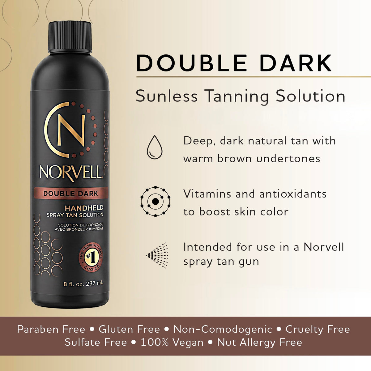 Norvell Premium Spray Tan Solution Double Dark 34 fl oz